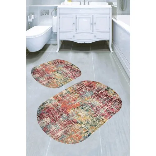 Inca Carpet Anti-Slip Soles Washable 2'li Bath Mat (50 X60 cm - 60 X100 Cm) BRC5279