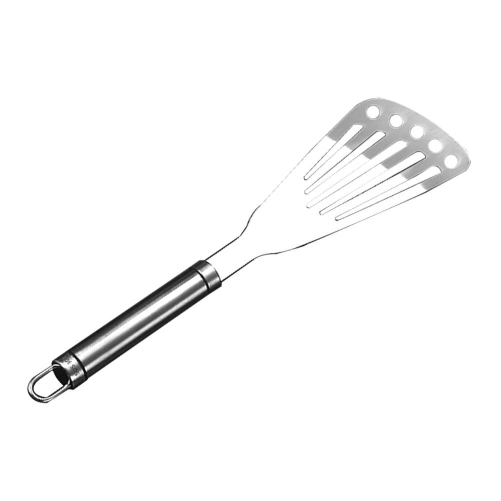 

1pc Stainless Steel Fish Spatula Kitchen Gadgets Leak-Proof Bbq Shovel Cooking Tool For Home Baking Use