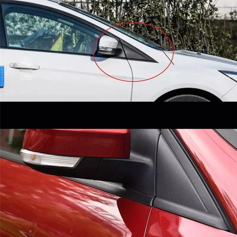 1Pair Car Mirror Triangle Trim Panel BM51-A16004-AF BM51A16003AF For Ford Focus Fender 2012-2018 Window Corner Molding