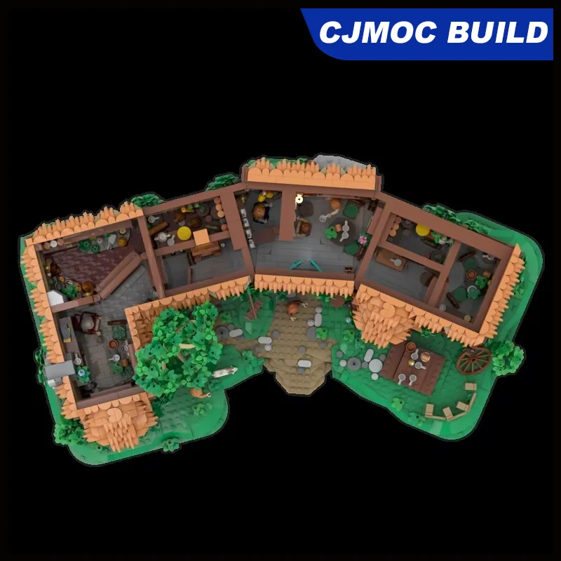 5980pcs MOC Lord Rings Movie Green Dragon Inn Model Building Blocks DIY Gift Creative Collectible Display Toy MOC-231009 view 2