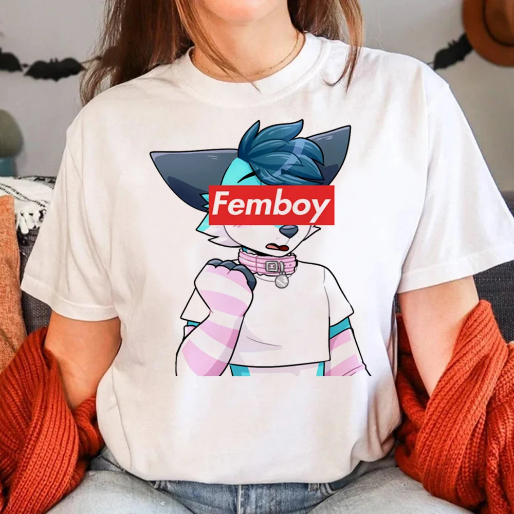 Femboy tshirt women comic t-shirts female streetwear comic clothing