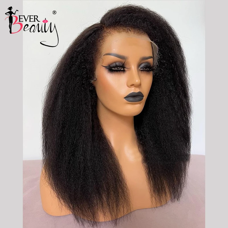 Curly Baby Hair Pre Plucked 13x6 Lace Front Human Hair Wigs For Black Women Kinky Straight 13x4 Lace Wigs 250% Brazilian Virgin