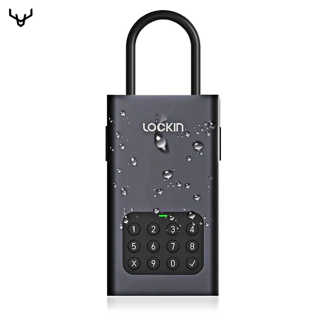 Lockin Smart Key Storage Lock Box BT Wireless Password Key Safe Alloy BOX IPX5 Waterproof For tuya APP Remote Control