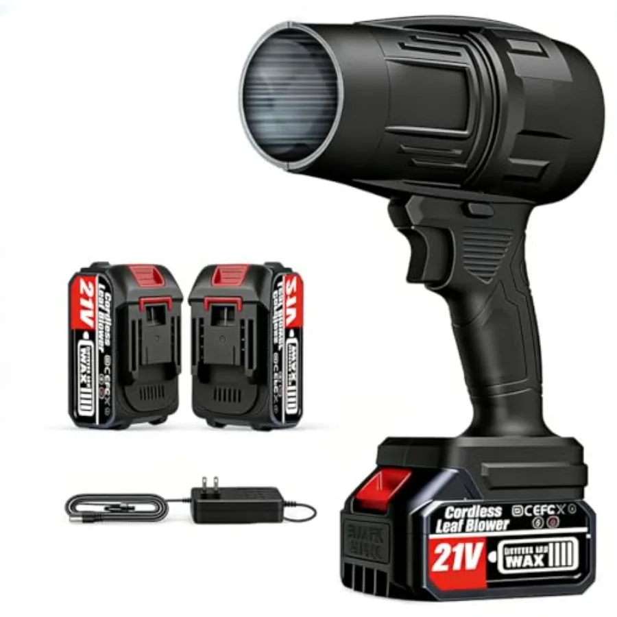 

Cordless Leaf Blower with 2X4.0Ah Battery and Charger Lightweight Handheld Electric Leaf Blower 2 Speed Mode Blowers for Lawn C