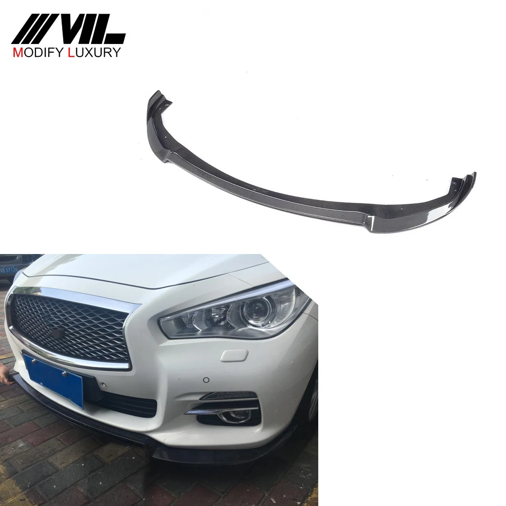 

Suitable for The carbon fiber front lip spoiler of the Infiniti 13-17 Q50 sedan