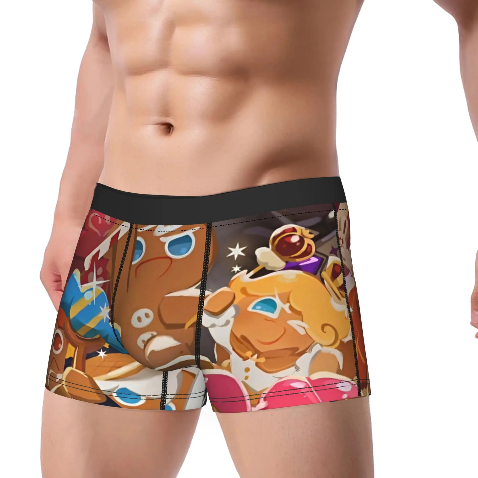 Men Cookie Run Kingdom Boxer Briefs Shorts Panties Mid Waist Underwear  Male Hot S-XXL Underpants