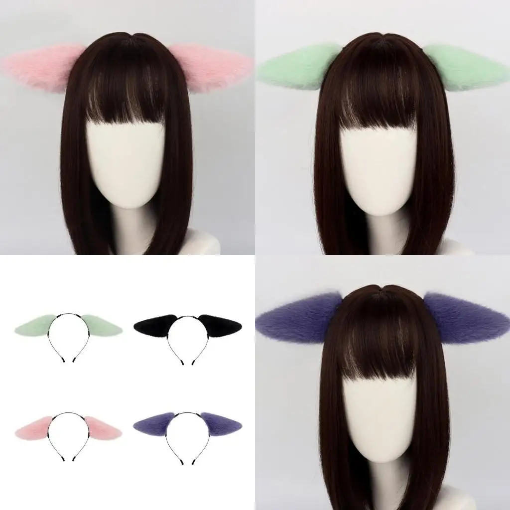 

39BB Ears Headbands Lovely Party Headwear Fashionable Headpiece Elastic Hair Hoop for Women and Girls