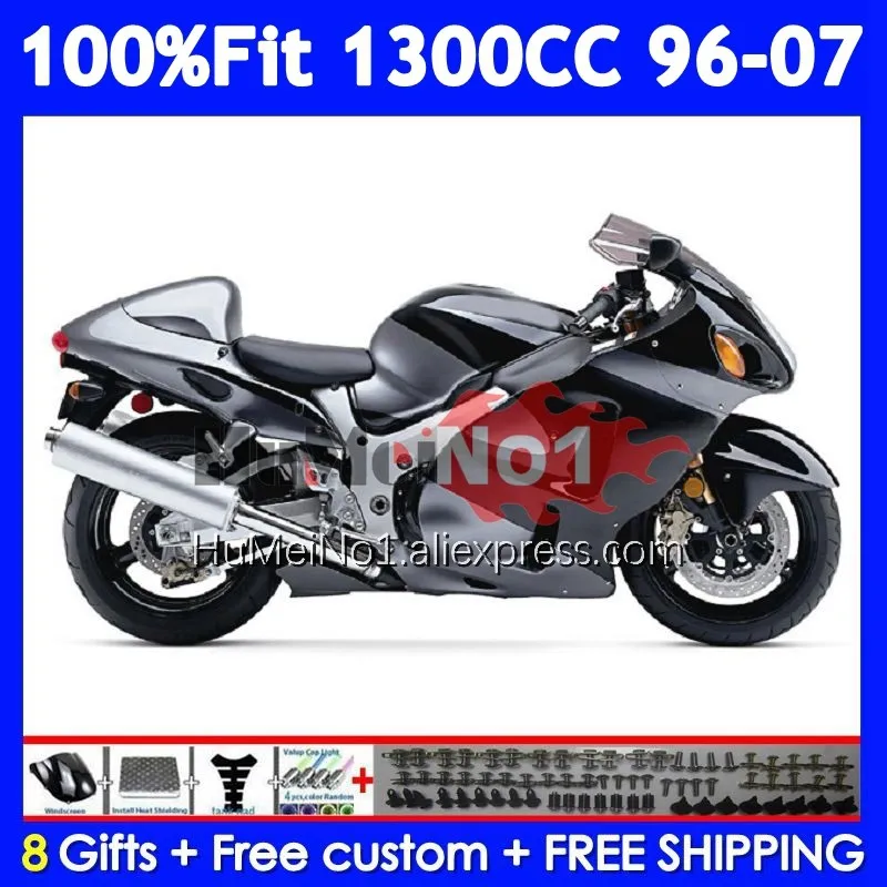 Fairing For SUZUKI Hayabusa GSXR-1300 Grey black GSXR 1300 CC 125No.316 GSXR1300 1996 1997 1998 1999 2000 2001 02 03 04 05 06 07