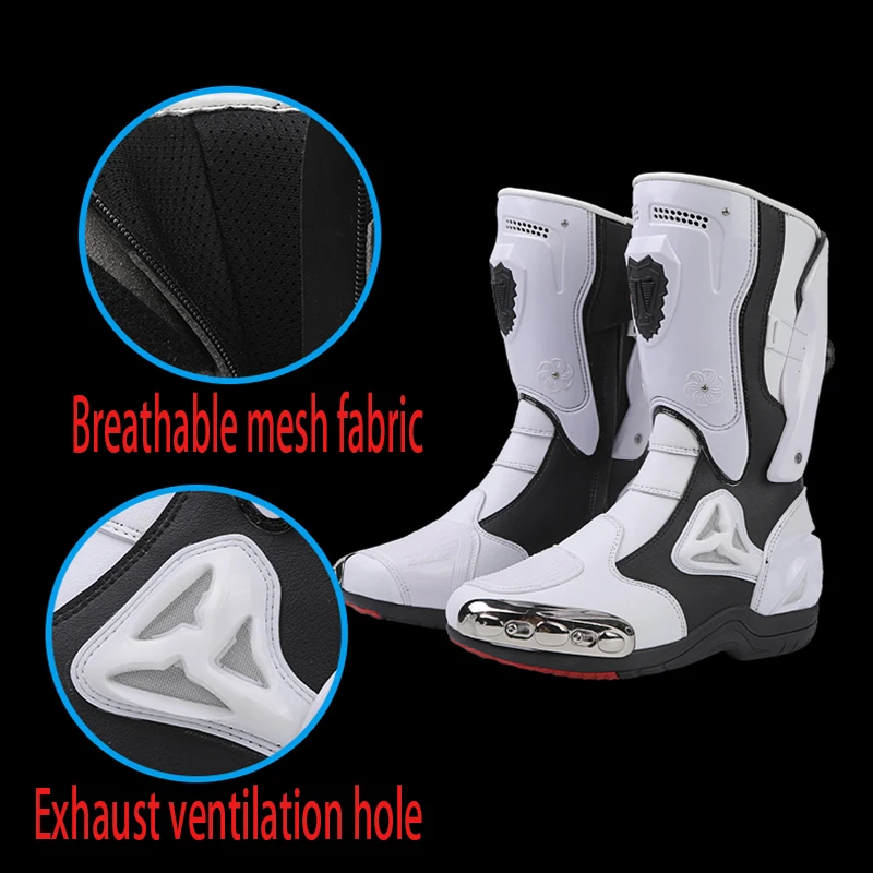 Motorcycle Boots Racing Off-road Shoes Creative Non-slip High-top Motorcycle Professional Waterproof Mountain Bike Boots