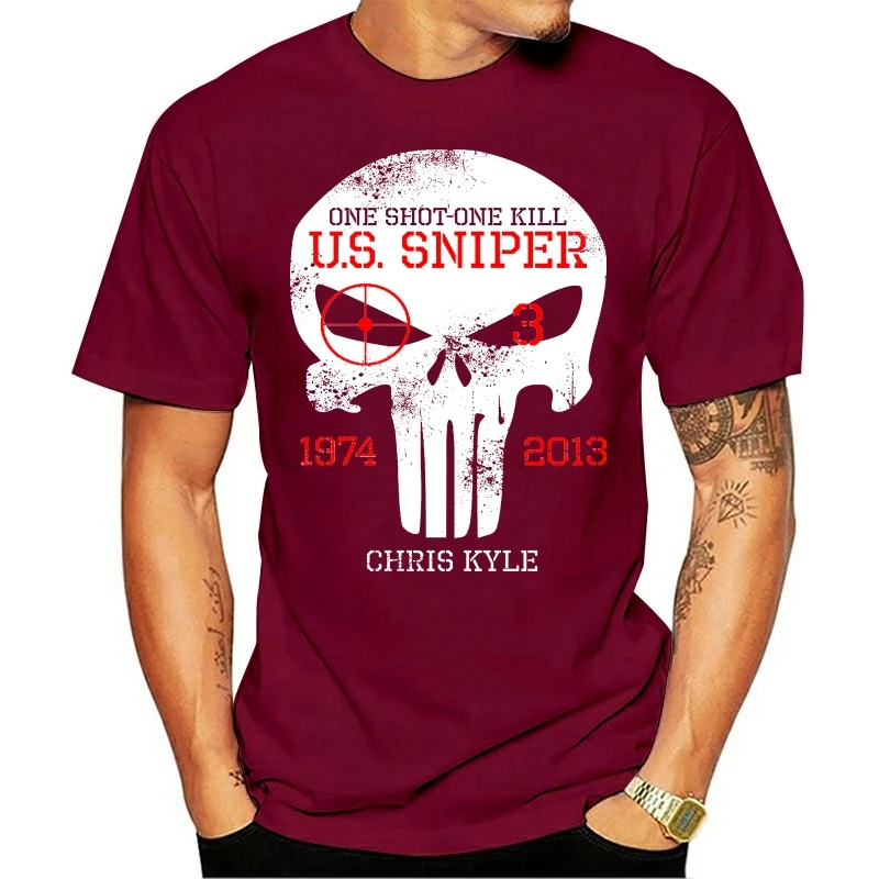 Chris Kyle T-Shirt Blue the Devil of Ramadi American Sniper Sniper