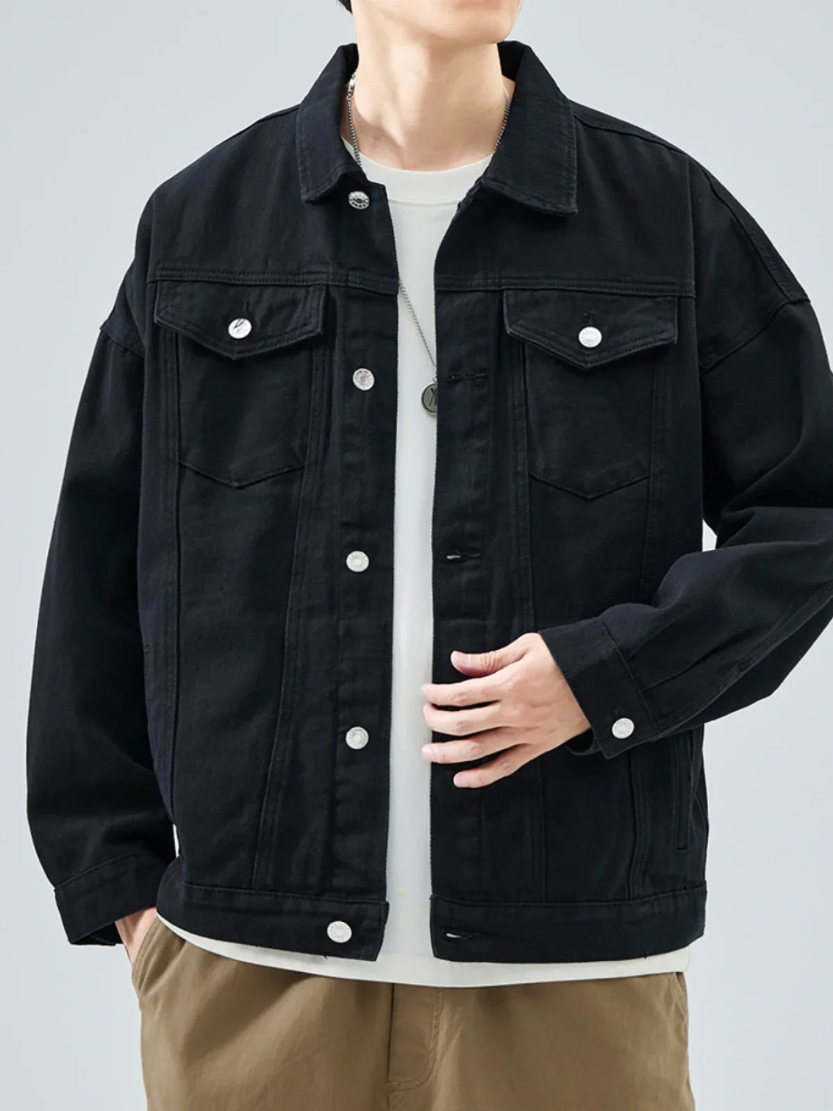 듀킨 데님 재킷 남성용 2025 가을 신상 오리지널 빈티지 청재킷 남성 오버사이즈 트렌드 워크웨어 코트 남성 의류