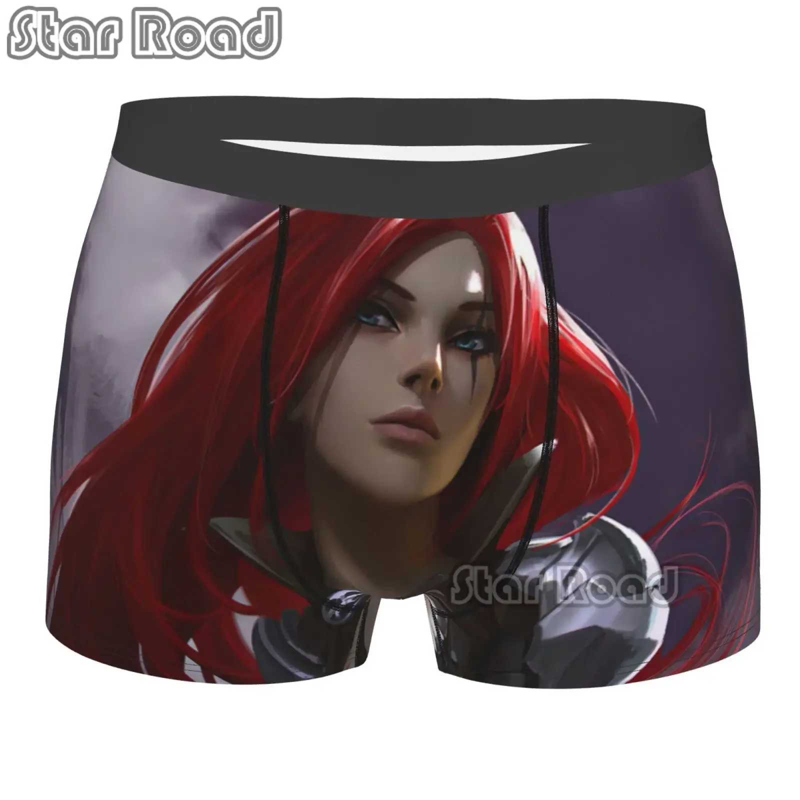 Classic Game Characters Katarina Men Boxer Briefs League of Legends Game Highly Breathable Underwear High Quality Print Shorts