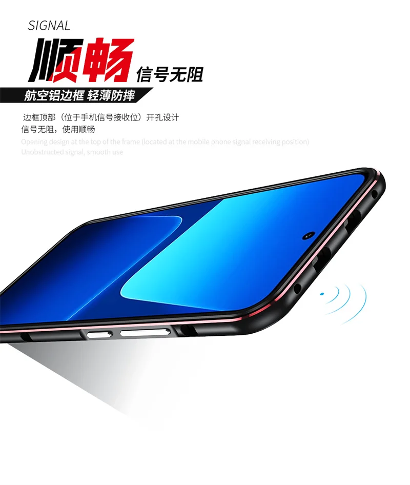 For Xiaomi Mi 13 Pro Xiaomi13 Bumper Ultra Thin Aluminum Metal Bumper Cover Case for Xiaomi 13 with Metal Camera Lens Protector