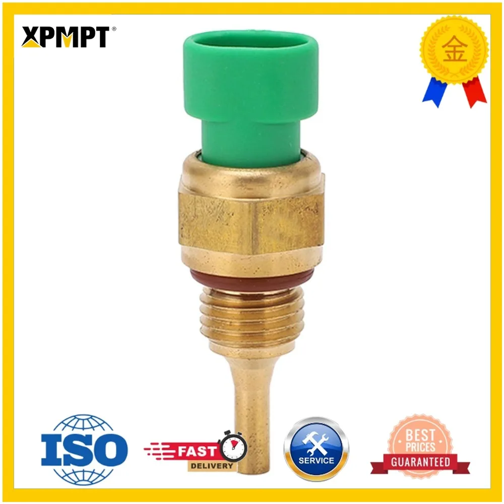 Coolant Oil Temperature Sensor - Brass, 4954905, For ISX and Dodge 5.9L Engines, Replacement for Komatsu PC200 8 Excavator