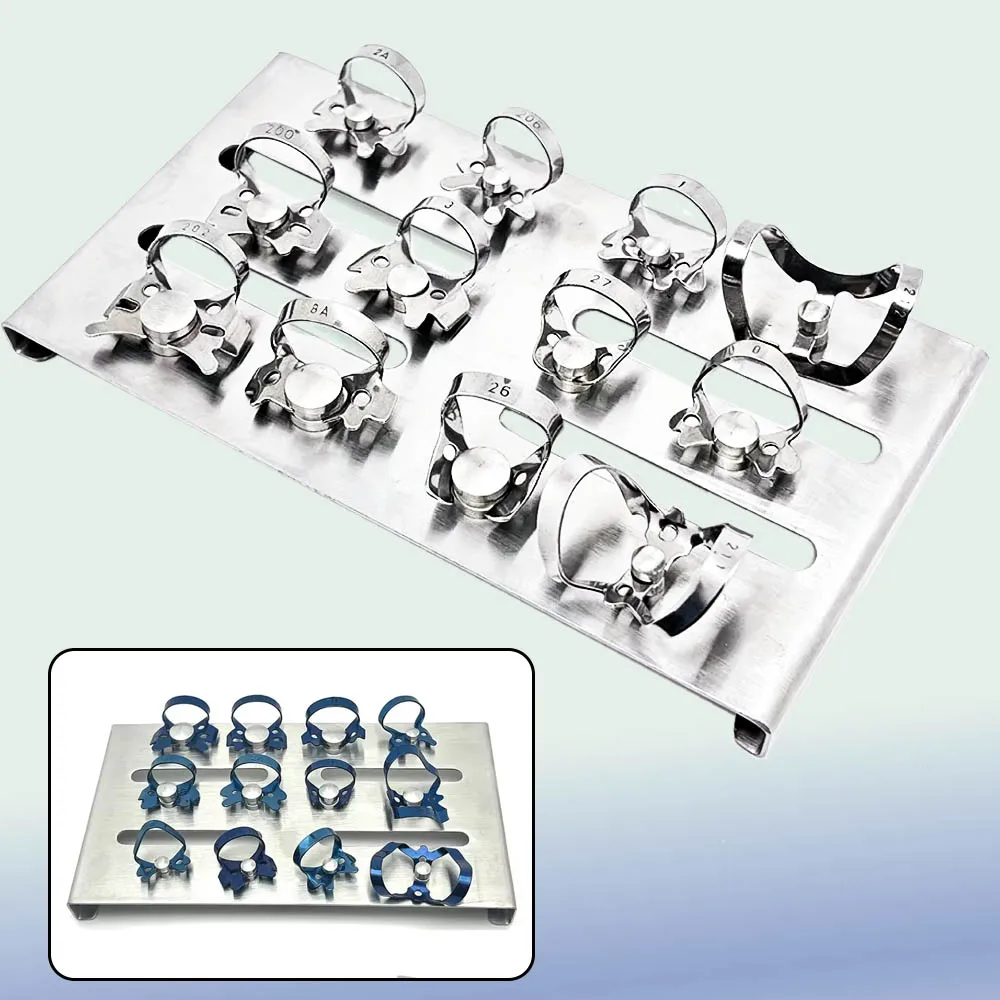 

Dental Rubber Dam Clamps 12pcs Stainless Steel Set For Endodontic Procedures And Tooth Restoration Use