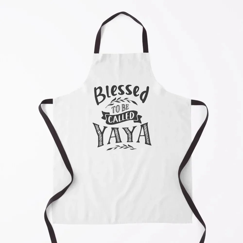 Womens Blessed To Be Called Yaya - Mothers Day Apron Kitchen Front Kitchen Household Items Kitchens For Men Apron