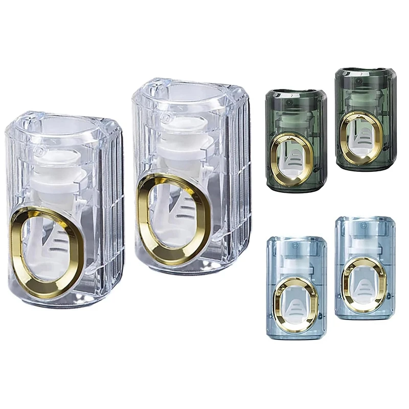 2Pcs Toothpaste Squeezer -Automatic Toothpaste Dispenser Wall Mounted, Pastetooth Paste Dispenser And Holder Durable C