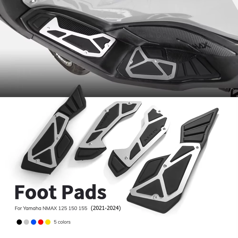 

For Yamaha N-Max N Max 125 150 155 (2021-2024) NMAX125 NMAX150 NMAX155 Footboard Steps Footrest Foot Pad Pedal Footrests Pads