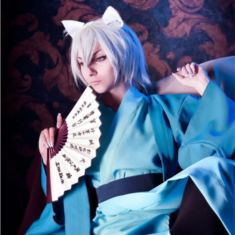 Tomoe Kamisama Cosplay Anime Mizuki Hajimemashita Love Kamisama Kiss Tomoe Kimono Momozono Nanami Cosplay Costume Uniform Wig