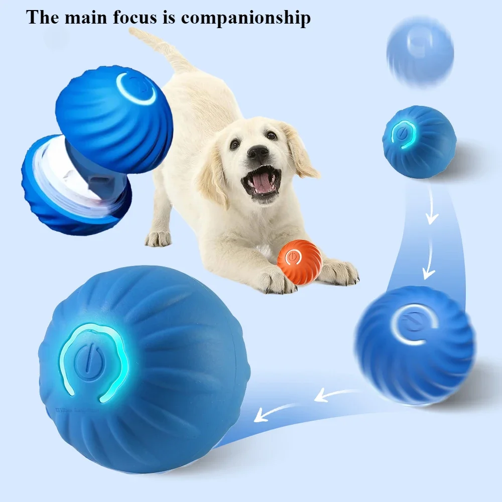 Smart Dog Toy Ball Electronic Interactive Pet Toy Ball USB Rechargeable Smart Mobile Bouncing Ball Cat Gravity Jumping  Toys