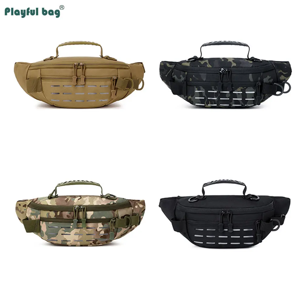 Riñonera táctica MOLLE modular camuflaje woodland resistente - imagen 5