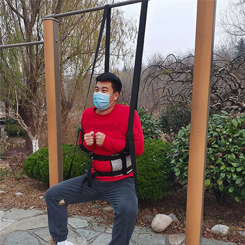 AA20-Household Lumbar Retractor Belt Sling Hanging Waist Tensioner Stretcher Lumbar Disc Spine Rehabilitation Strap