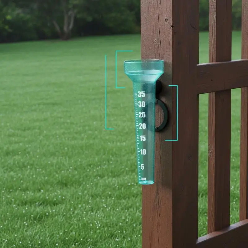 35mm Rainwater Measurement Tool Accurate Rain Gauge Waterproof Easy to Install for Yard Lawn Farm Weather Monitoring