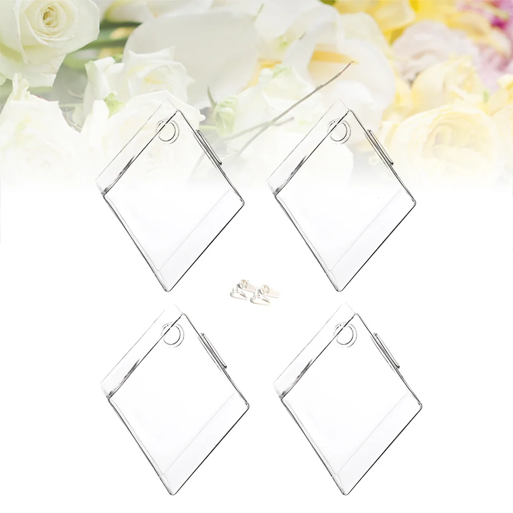 

Glass Flower Container Rhombus Vase Creative Vase Home Vase