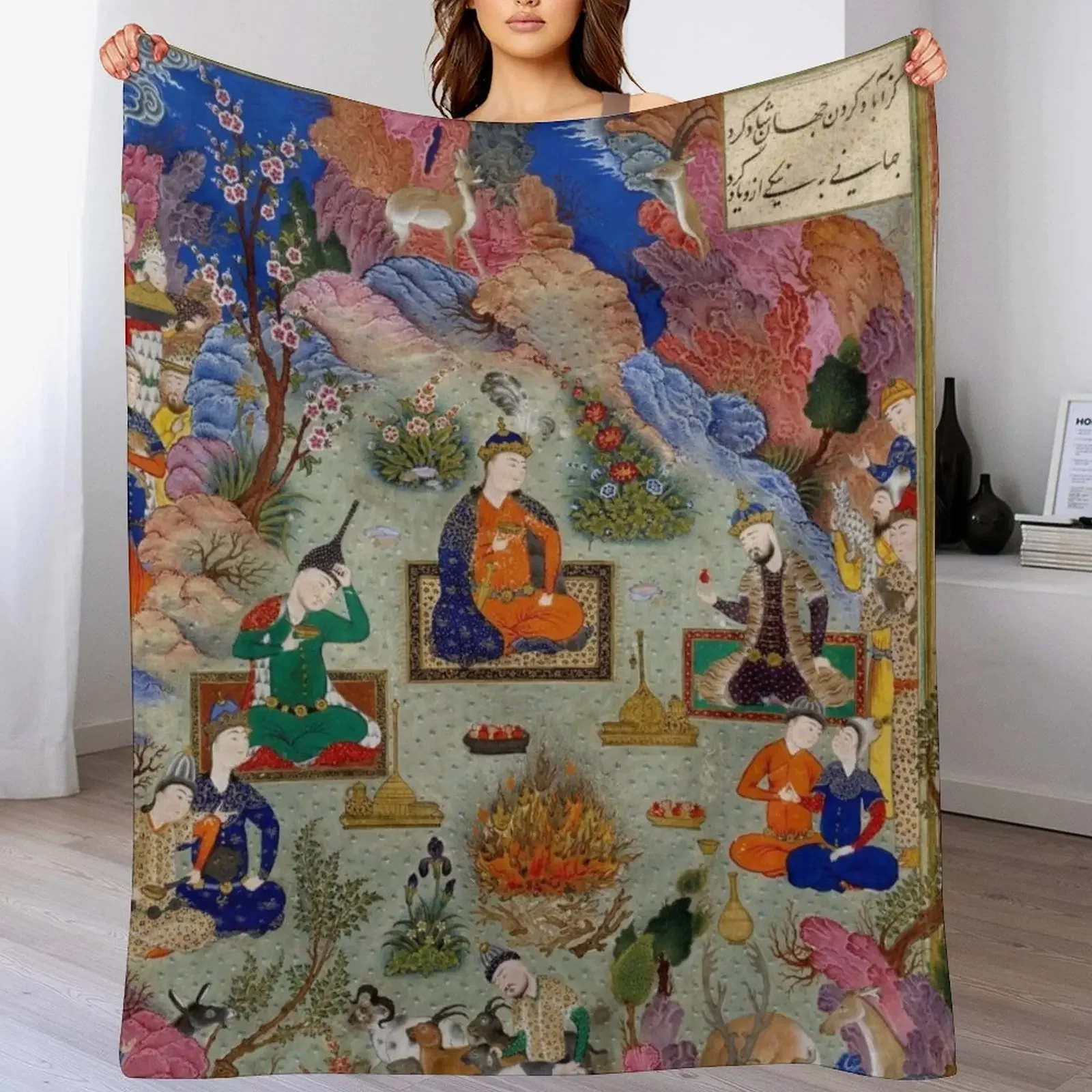 

Shahnameh Throw Blanket Sleeping Bag Soft Big For Baby Plaid Blankets