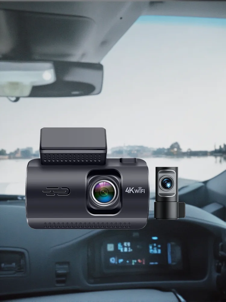 BEPOCAM Dashcam 4K+1080P Dubbele Dashcam voor Auto Ingebouwde WiFi GPS 3.19" Scherm Auto DVR 24H Parking Modus Nachtzicht Zwarte Doos - afbeelding 2