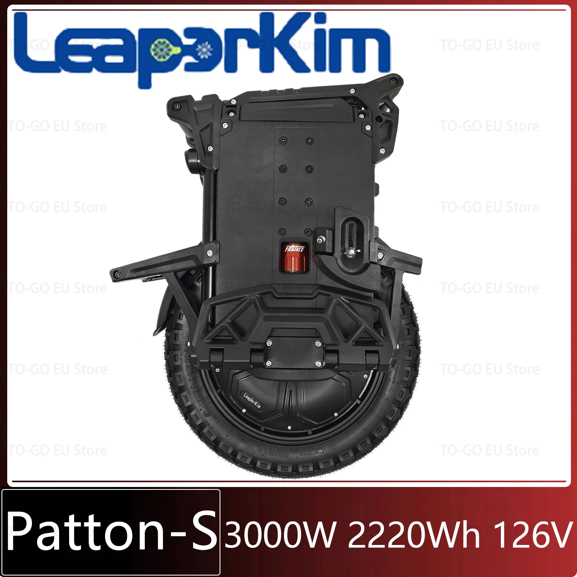 Veteran Leaperkim Patton-S 126V 2220wh 50S Battery Smart BMS Motor 3000W Rated power Knobby Tires 18inch Patton S Unicycle