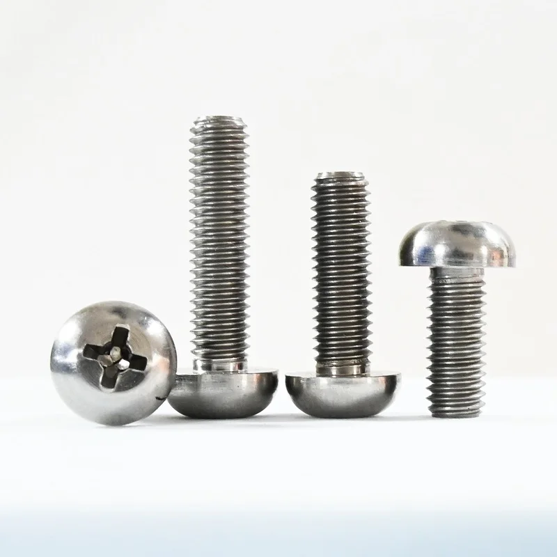 TC4 Titanium alloy Round head phillips screws,GB818 Extended Titanium Bolt,non-magnetic high-intensity corrosion-resistant