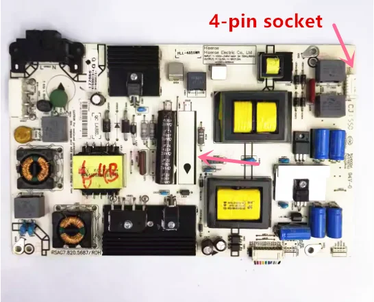 Плата питания телевизора LED55K370 RSAG7.820.5687/ROH часть