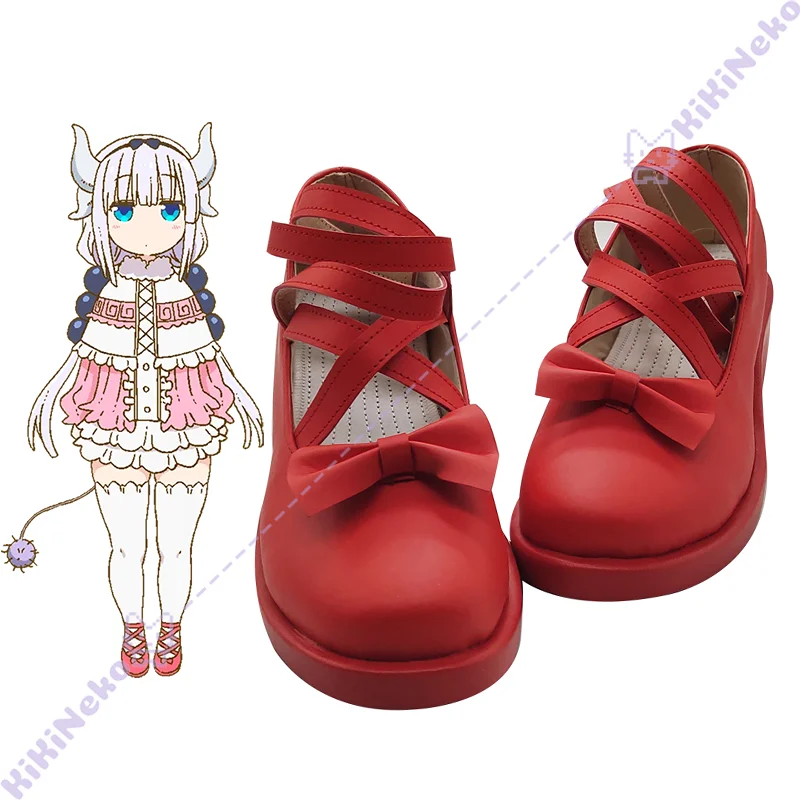 アニメドラゴンメイドカンナカムイコスプレ靴ブーツカンナ小林コスプレブーツハロウィンパーティー用大人女性男性