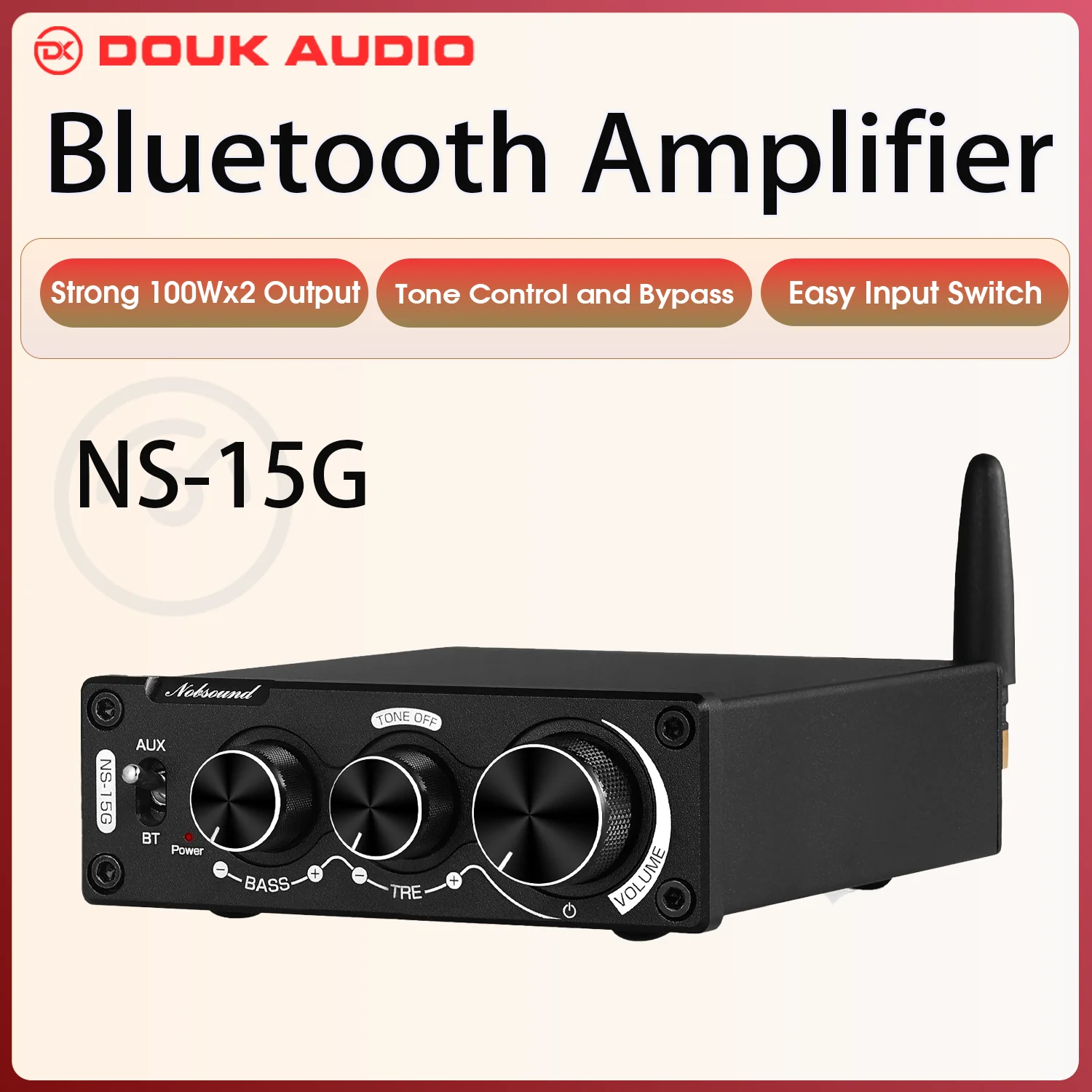 Douk Audio NS15G Mini Bluetooth 5,0 TPA3116 Digital Power Verstärker HiFi Stereo Audio Sound Klasse D Amp Bass Höhen Für Lautsprecher