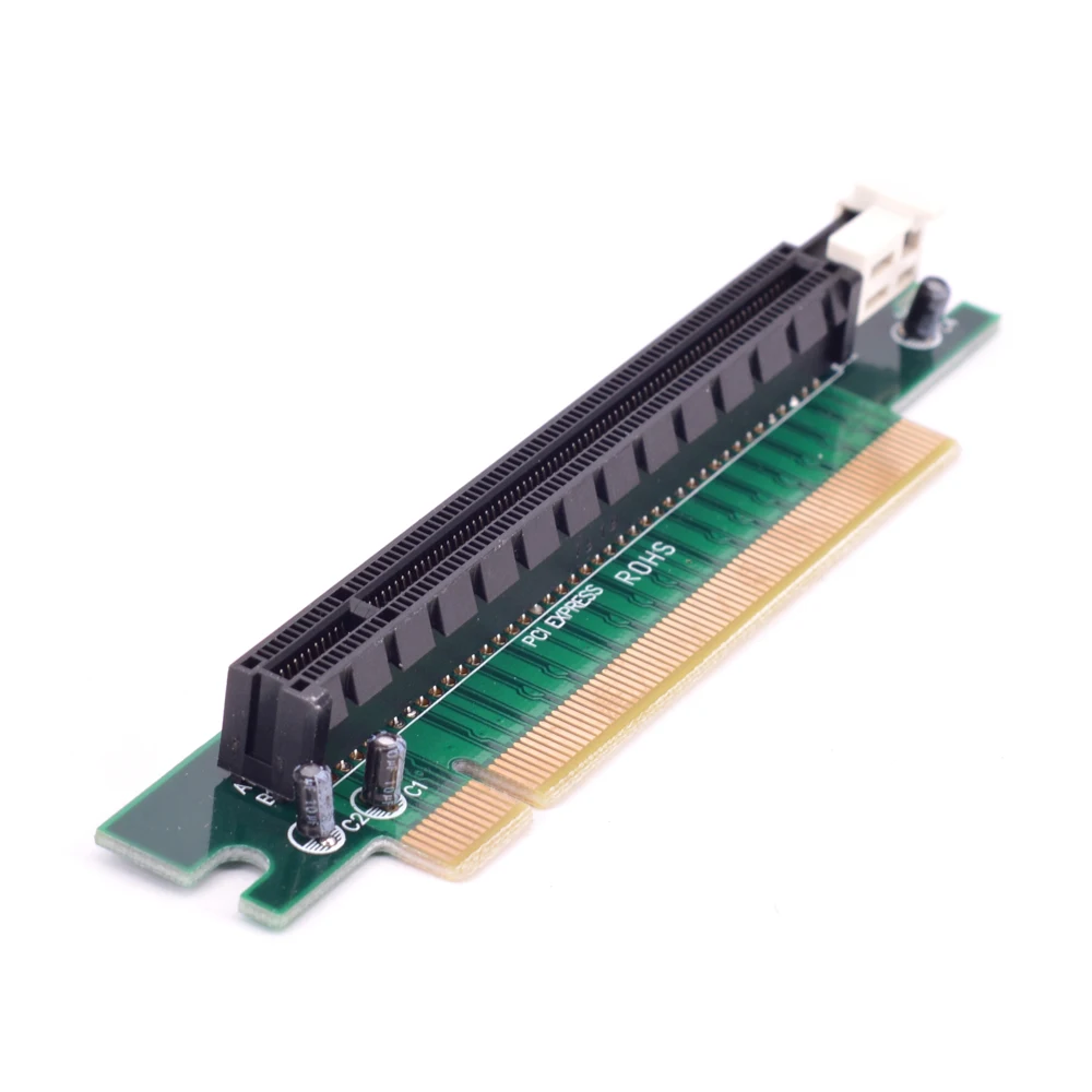 90 Degree PCI Express 16x Male To Female Riser Card Right Angle PCI-E X16 To 16x Slot Protect Tool Adapter 1U 2U PC Server Case