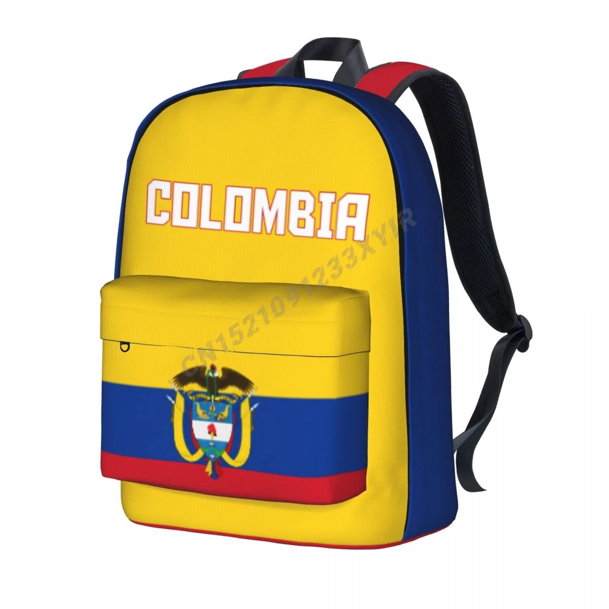 Unisex Backpack Colombia Flag Colombian Stitch Schoolbag Messenger Bag Case Laptop Travel Bag Mochila Gift