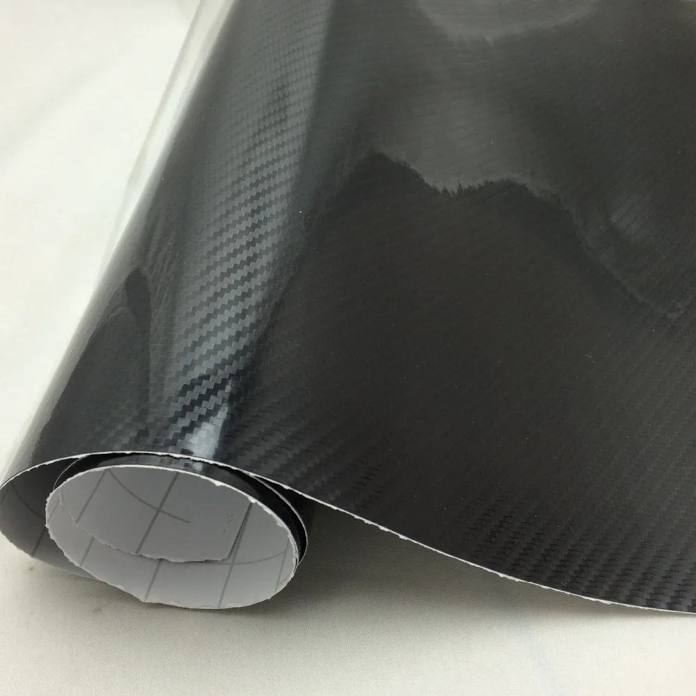 Super Glossy 5D carbon Fiber Air Free Channel Fiber  FREE SHIPPING 5D Carbon  Car Wrapping Film  Size: 1.52x20m