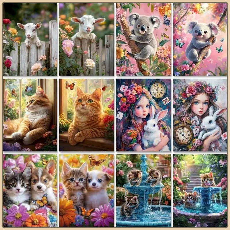 

Краска по номерам для взрослых, подарок, животные, пейзажи, ремесла, каллиграфия, картина по номерам для домашнего декора