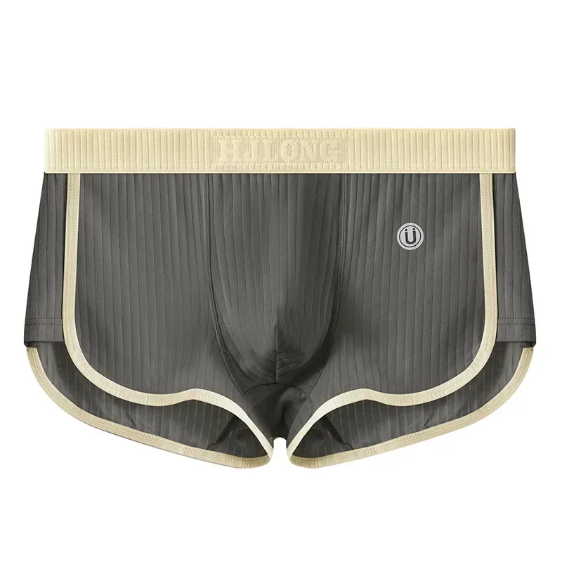 U-محدب الحقيبة الرجال boxershorts المراهقين منتصف الارتفاع الملابس الداخلية ثلاثية الأبعاد دعم تنفس تمتد جذوع 100% القطن المضادة للفة