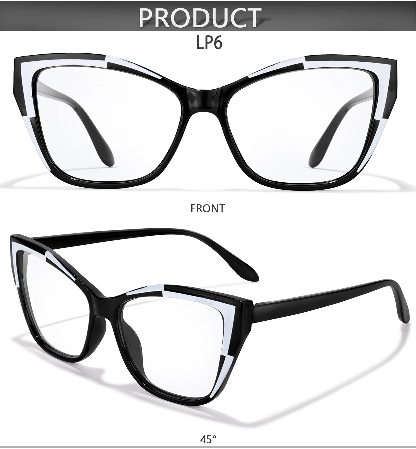 Trendige Cateye-Lesebrillen für Männer und Frauen, Surf-Internet-Brillen mit UV-Schutz, Presbyopie-Brillen +150 +200 – Detail 4