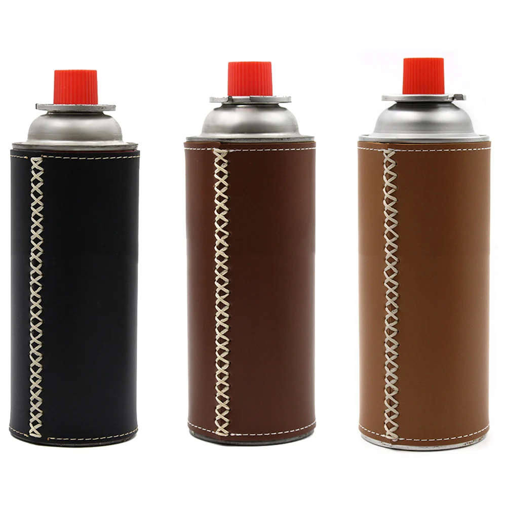 152*67mm PU Leather Gas Bottle Cover Portable And Lightweight Reliable Easy To Use Effective Protection Hiking