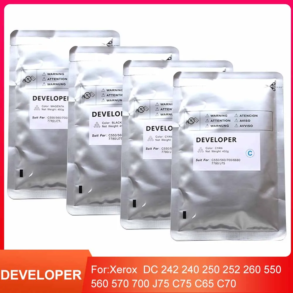 675K76190 675K76280 675K76220 675K76250 CMYK Developer For Xerox DC 242 240 250 252 260 550 560 570 700 J75 C75 C65 C70 carrier