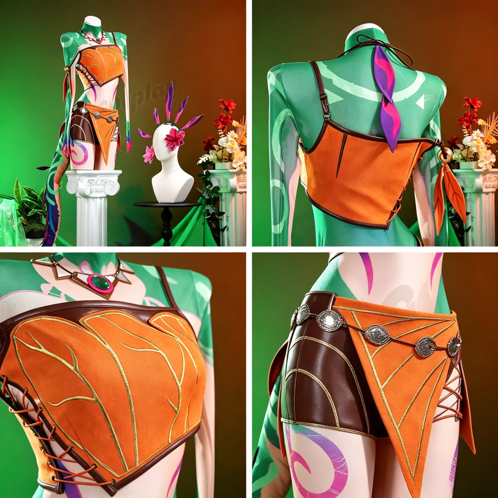 

Game LOL League of Legends Neeko Cosplay Costume Game Same Style Role Play Outfit for Women Halloween AniMuse