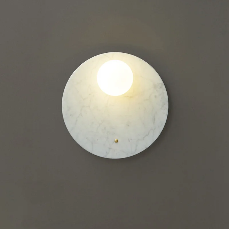 Luxury Marble Wall Lamp Led Living Room Home Decor Bedside Light White Green Stone Corridor Aisle Sconce Lighting