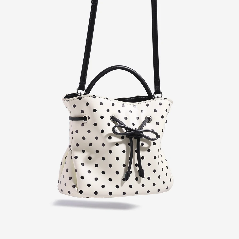 

Han Xibo's bucket bag for women's summer, new style for girls with bow tie drawstring handbag, commuting fashion single shoulder