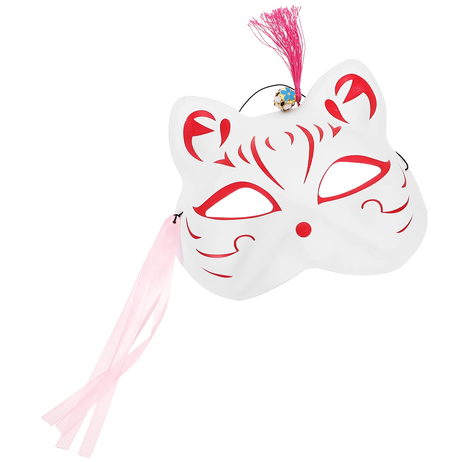 Japanese Style Cat Mask for Cosplay Party Animation Event Premium Plastic Material Lightweight Comfortable Fit Ideal Photography