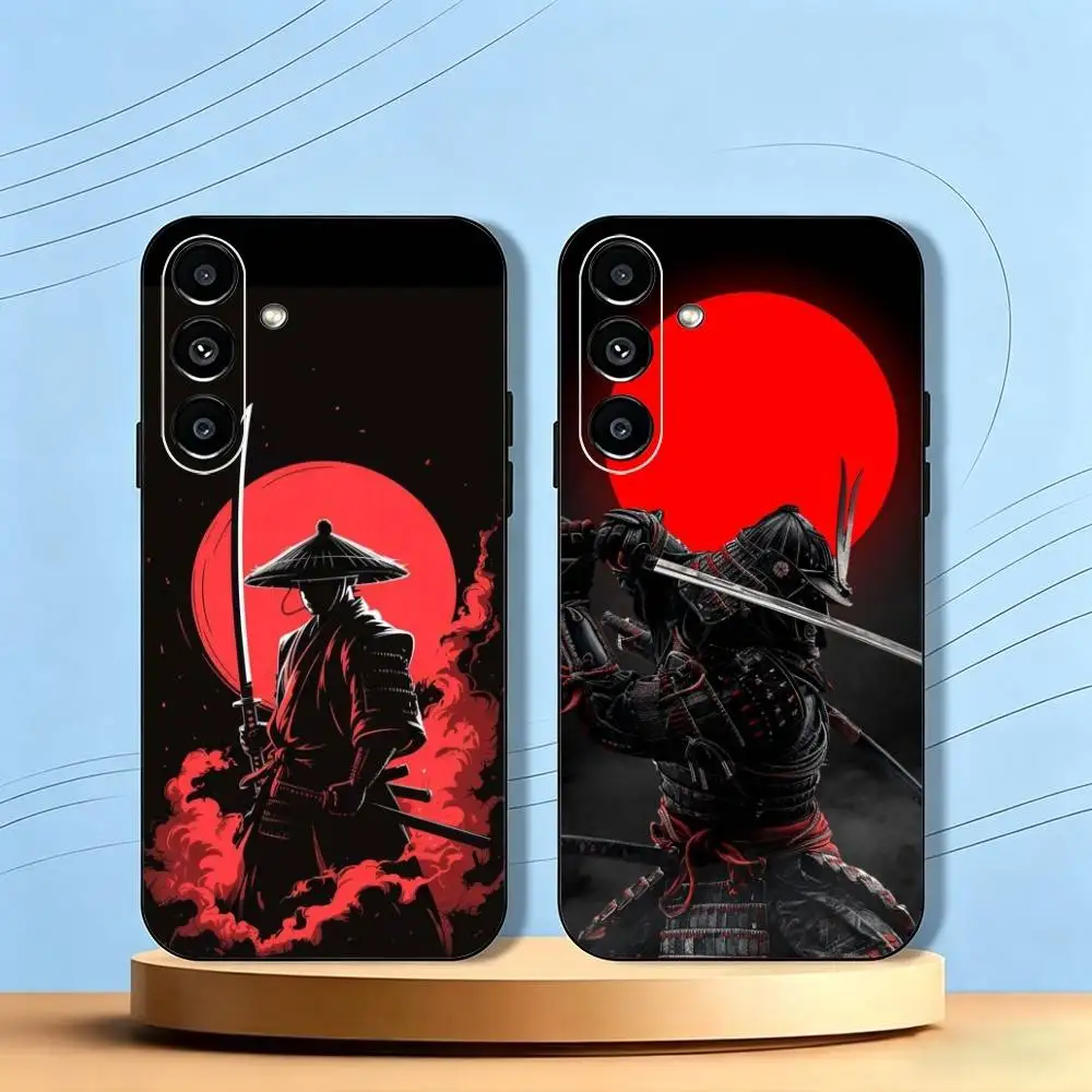 J-Japanese R-Ronin S-Samurai  Phone Case Black Silicone Soft For Samsung Galaxy A73,A72,A71,A70,A53,A52,A51 Gift