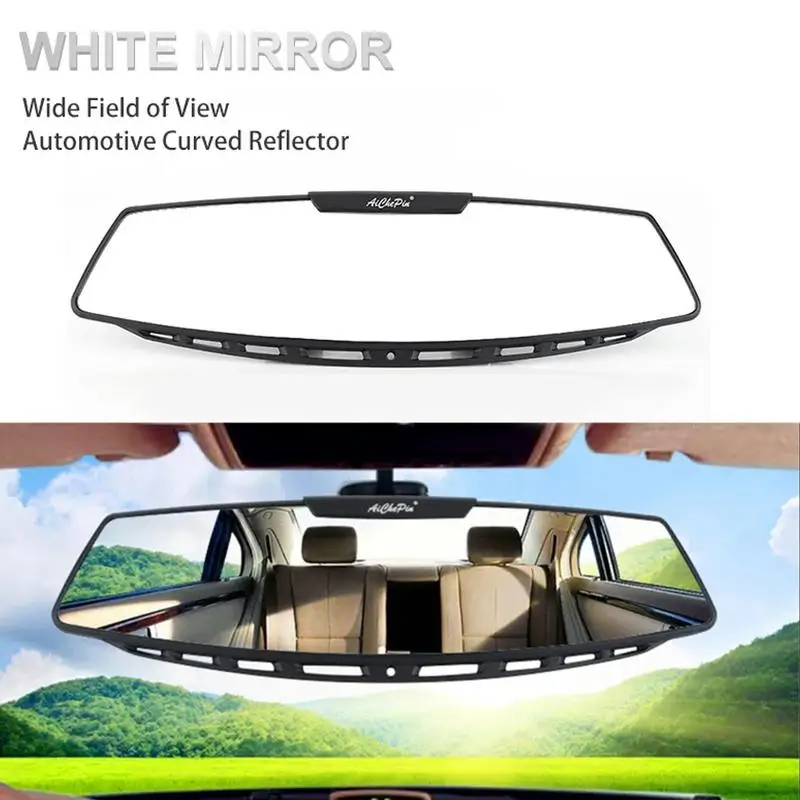 Large View Car Rearview Mirror Anti Glare Wide Angle Clip On Mirror Clear Visibility Rear View Mirrors Internal Spare Parts