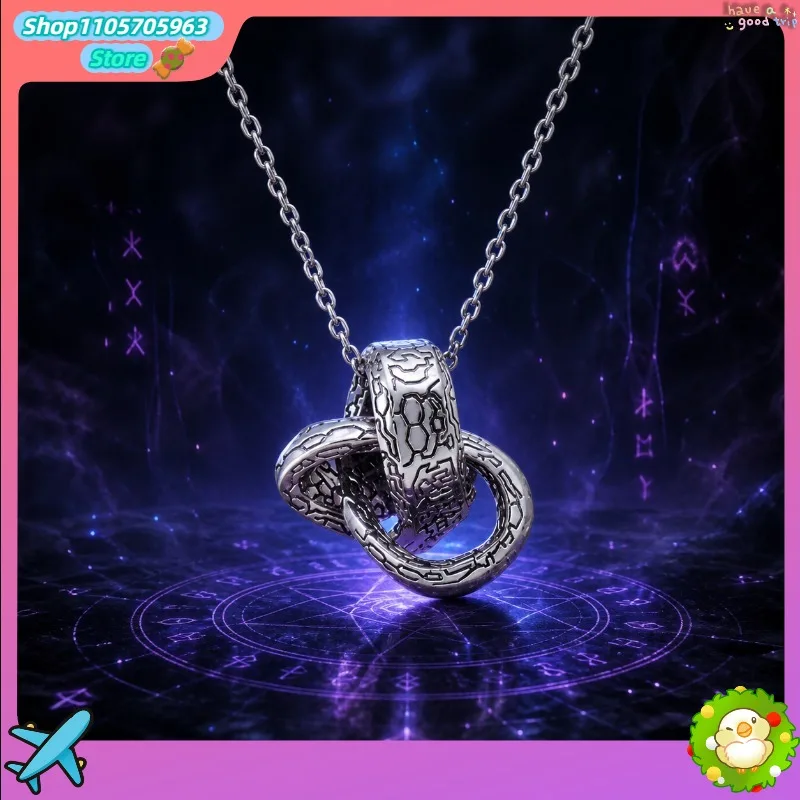 Cartoon Anime Dr.STONE Medusa Necklace Ishigami Senku Anime Pendant Zinc Alloy Petrification Device Cosplay Jewelry Gift for Fan